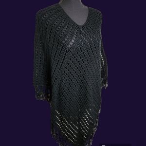 Crochet Fringed Poncho